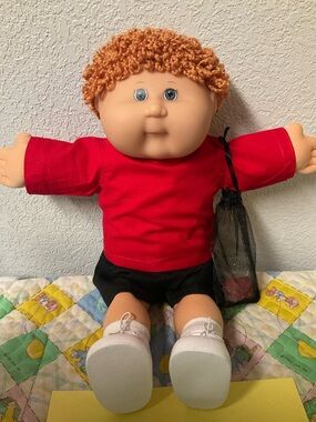 RARE Vintage Cabbage Patch Kid Play Along Boy PA-3 Rust Hair Gray Eyes 2004